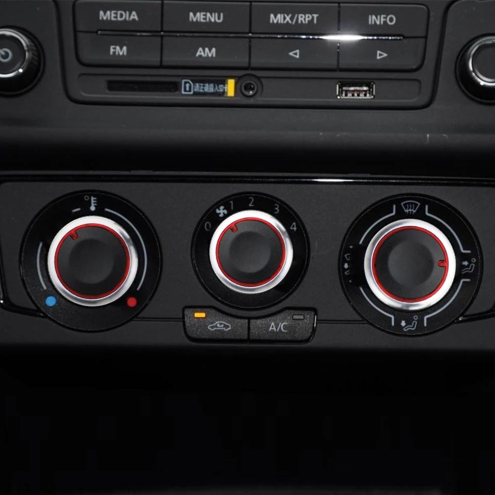 3Pcs Car AC Knob for Volkswagen VW Polo 2014 2015 2016 Air Conditioning Heater Control Switch Button Knobs Interior Accessories