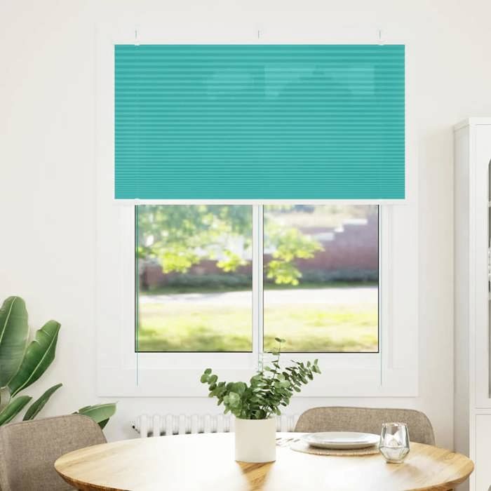 VidaXL Store plissé vert pétrole 110x150cm largeur du tissu 109,4cm, store plissé de fenêtre, store accordéon, store plissé 4015400