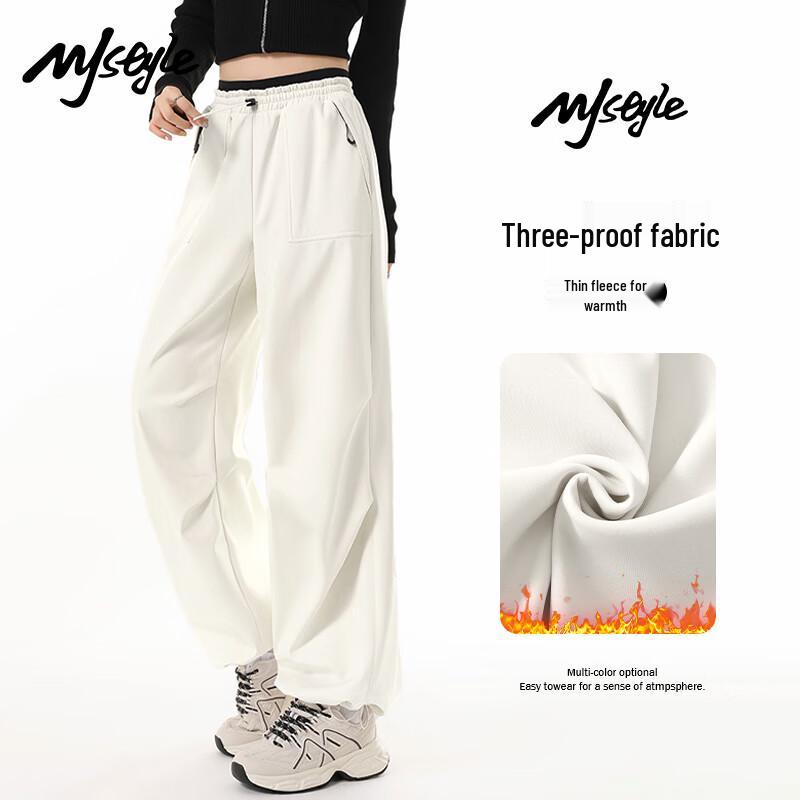 

MJ STYLE Women s Winter Fleece-Lined Workwear Straight-Leg Pants XL
