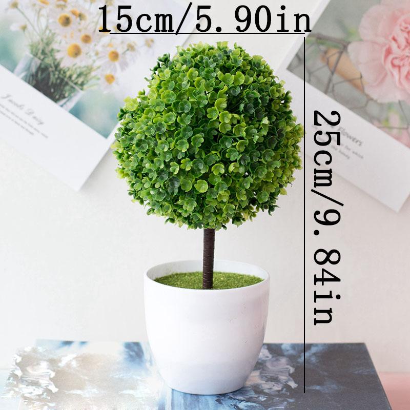 Sakura Snow Ball Tree Artificial Plants Potted Bonsai Plants Ornaments for Home Garden Decor Party Hotel Decor Simulated Plants