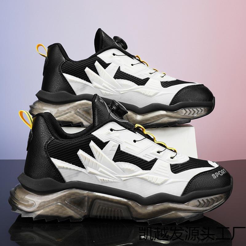 Men's Shoes New Real Popcorn Casual Shoes Rotating Button Fashion Versatile Shoes Ultra-light Cushioning Sports Shoes