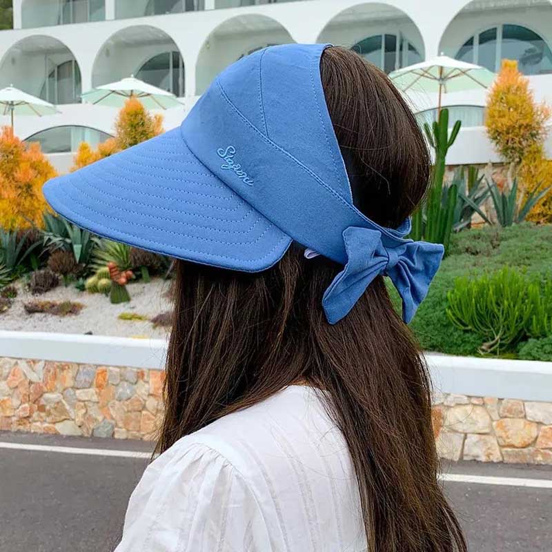 Cappello Da Sole Donna A Tesa Larga Pieghevole - Paglia Con Protezione UV - Per Spiaggia E Viaggi