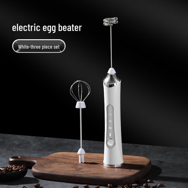 Stylish Electric Handheld Milk Frother & Mixer for Coffee and Eggs