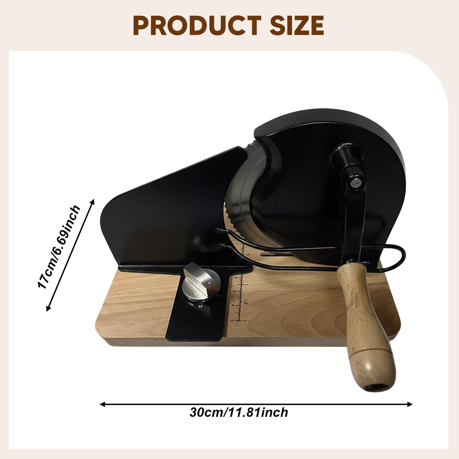 Manual Bread Slicer Hand Crank Bread Cutter Adjustable Thickness Evenly Slicing for Homemade Commercial Sourdough Toast Sausage