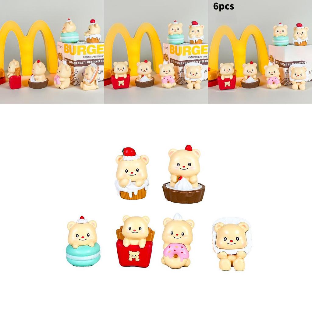 Butter Bear Cute Handicraft Pvc Figurine With Blind Box Packaging For Home Decor