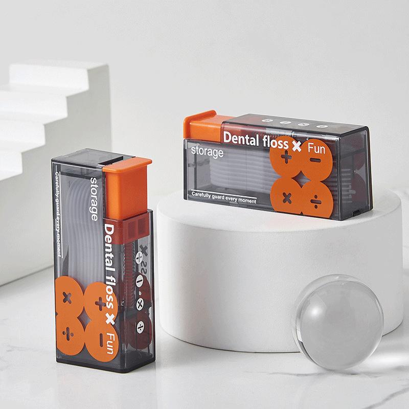 Automatic Pop-up Portable Mini Floss and Toothpick Storage Box