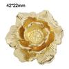 Furniture Upgrade 42*22mm Gold Floral Drawer Knobs Brass Cabinet Handles Sturdy Brass Material Versatile Drawer Knobs
