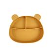 Silikon Bär Unterteilter Teller mit Saugfuß - Verbrühschutz, Sturzsicher Babygeschirr