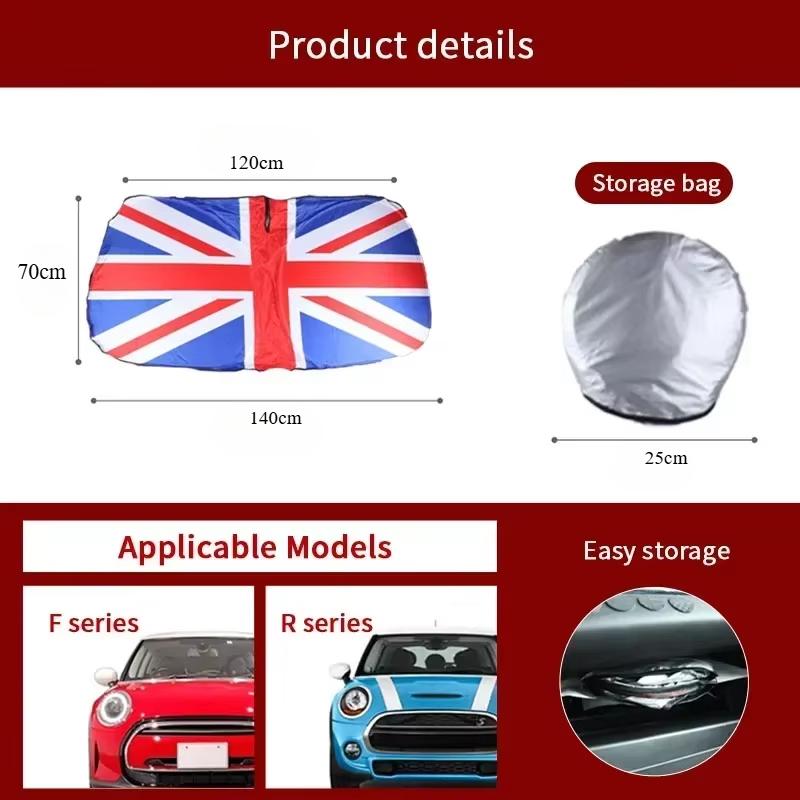Tendalino Parasole per Parabrezza Auto Per Mini Cooper S R56 R50 F56 R53 F55 R60 R55 R52 F54 F57 F60 R57 One R58 Parasole per Parabrezza