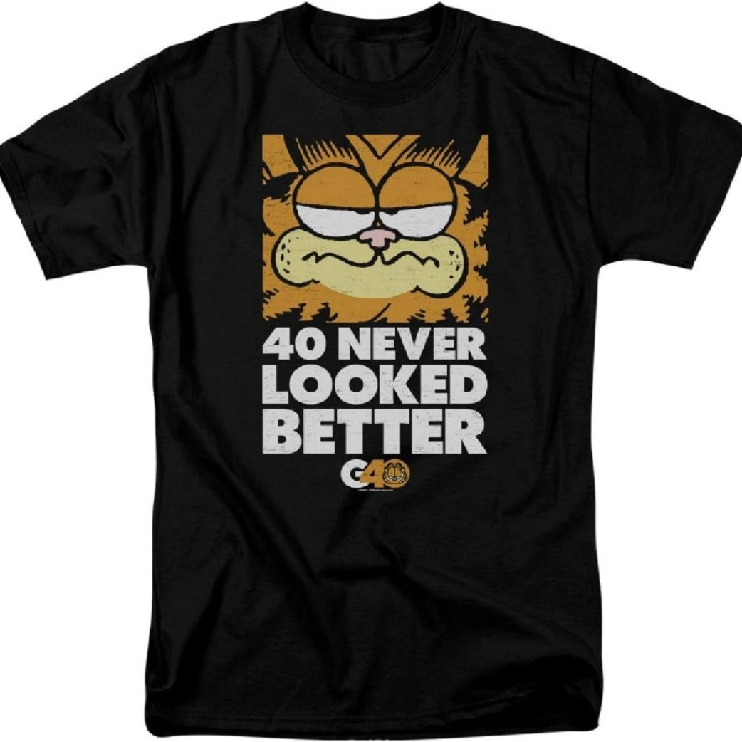 

Garfield 40 Looks Unisex Adult T Shirt for Men and Women XXXXXL чёрный