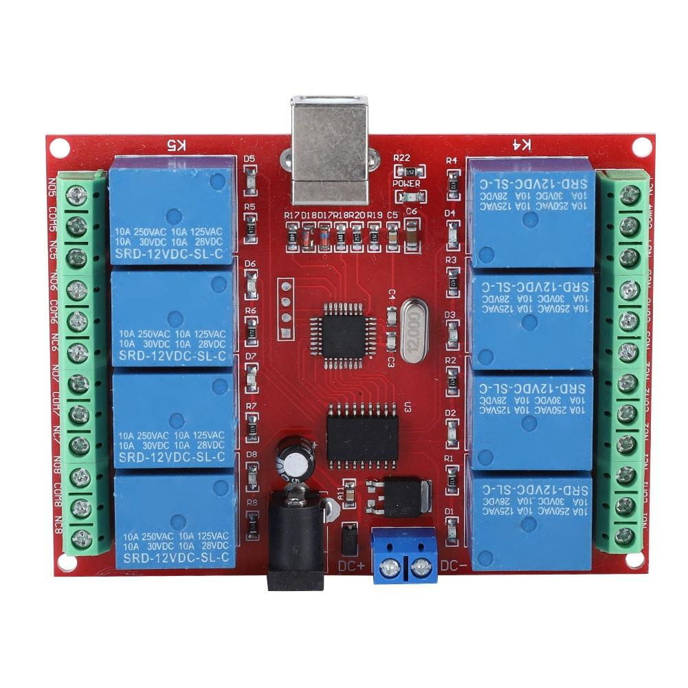 

8-channel 12V Computer USB Intelligent Control Switch Relay Module Free driver