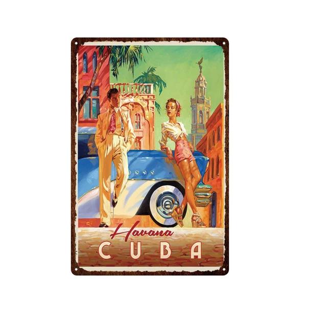 Morocco Hawaii Africa Sunset Scenery Metal Sign Vintage Travel Poster Hot Sale Wall Art Decoration Retro Iron Painting Tin Pl