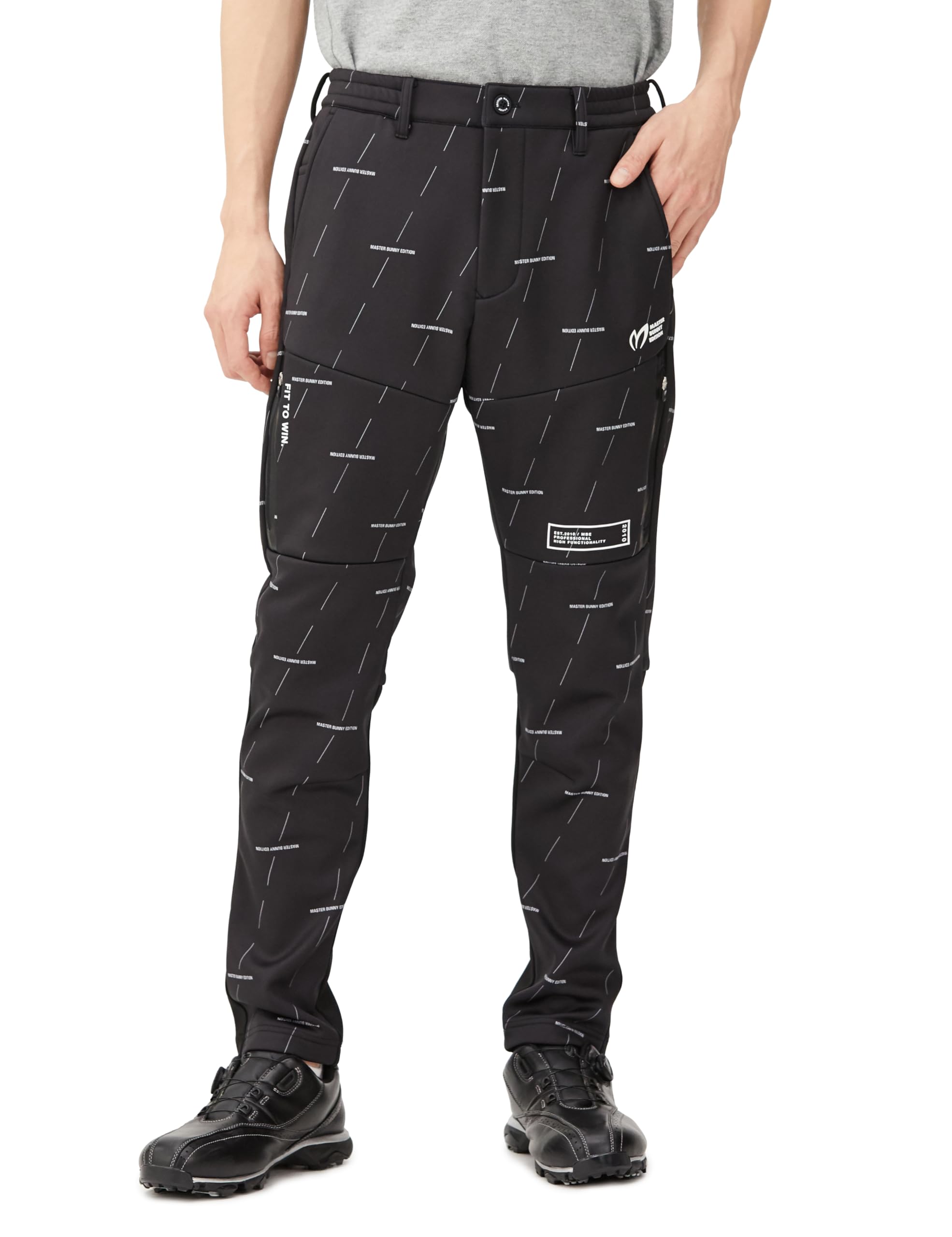 

Water Repellent Long Pants Golf Base 4 [Master Bunny] Men s (Square Pattern/Stretch Bonding) / / 758-3231107 011_Black [M]