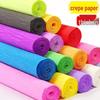 Thickened Colored Crepe Paper for DIY Flower Making: Pleated, Rolled Edge Handmade Material.