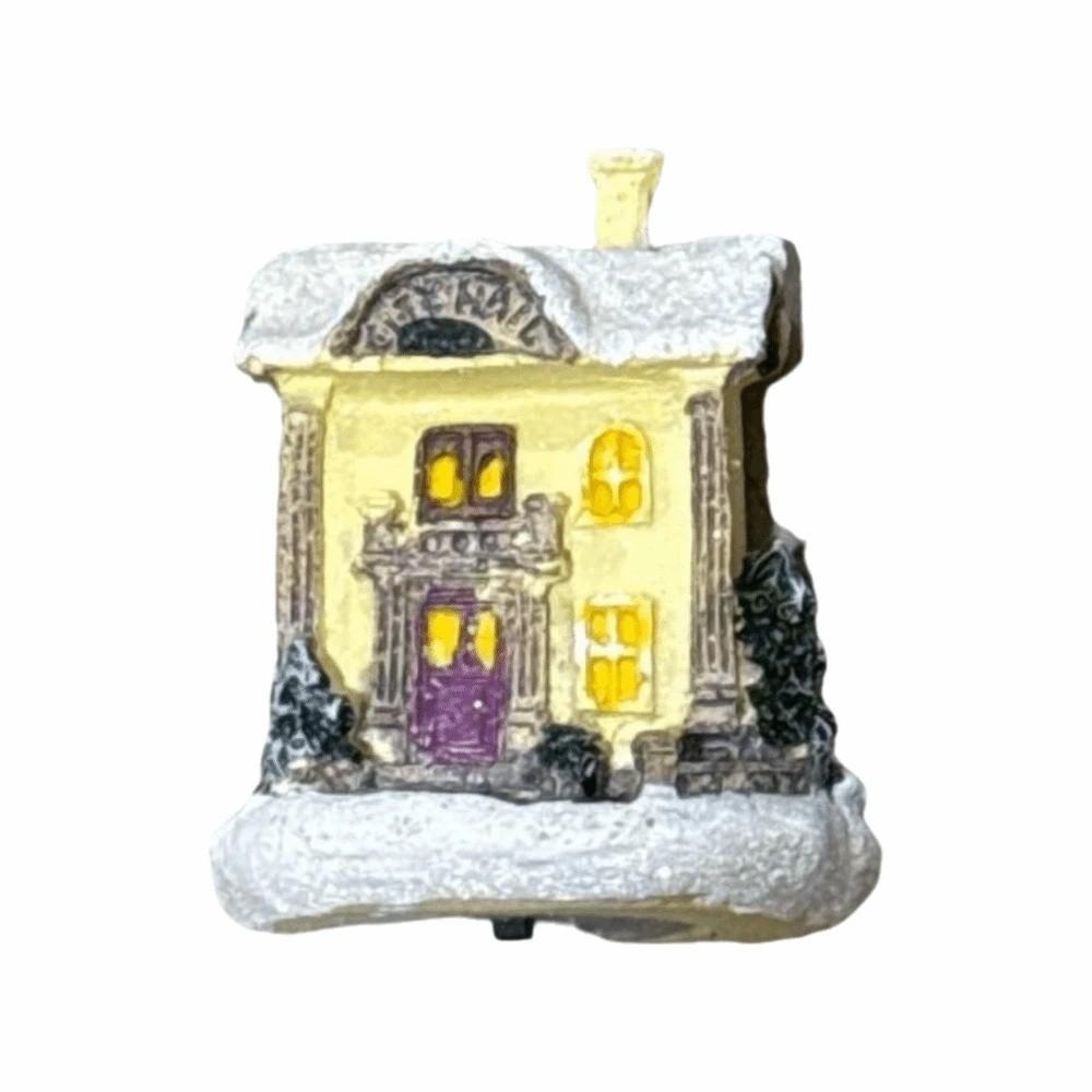 

Luminous LED Light Snow House Cute House Ornament New Year Decoration Style4
