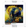 New Arrival 5D DIY Full Circle Diamond Painting "Sunflowers and Elephants" Embroidery Cross Stitch Home Decor Gift