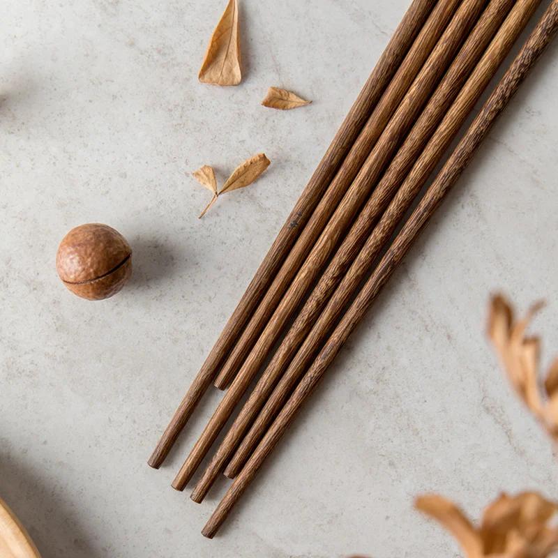 High-grade Wooden Chopsticks Wax-free and Unlacquered Round Wood Household or Gift Chinese Style Chopsticks Kitchen Tableware