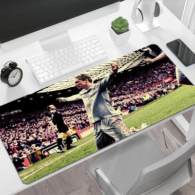 Football Player Celebration Large Mouse Pad Keyboard Pad Ultra-Long Desk Mat Non-Slip Rubber Base Office Desk Accessory