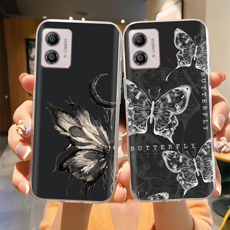 Etui Do Motorola Moto E13 Miękki Przezroczysty TPU Silikonowy Uroczy Kreskówkowy Panda Tylna Pokrywa Do Moto E13 motoE13 Futerały Etui Odporne Na Wstrząsy