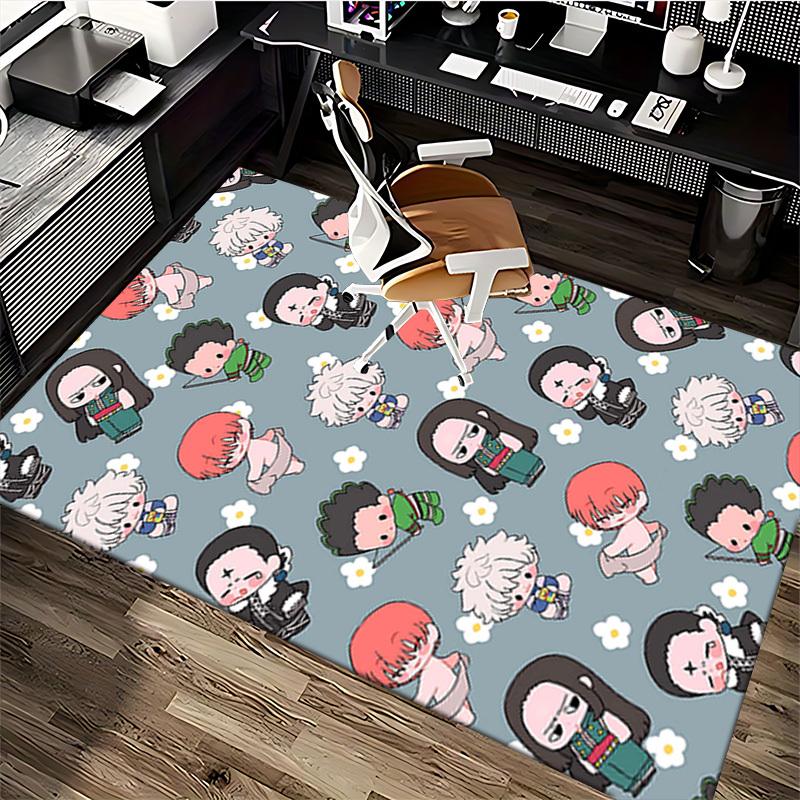 1pc Anime Cartoon Design Chair Mat, Cute Characters for Office, Home Decor, Living Room, Bedroom, Game Room, Non-Slip Carpet, Perfect Gift for Anime L