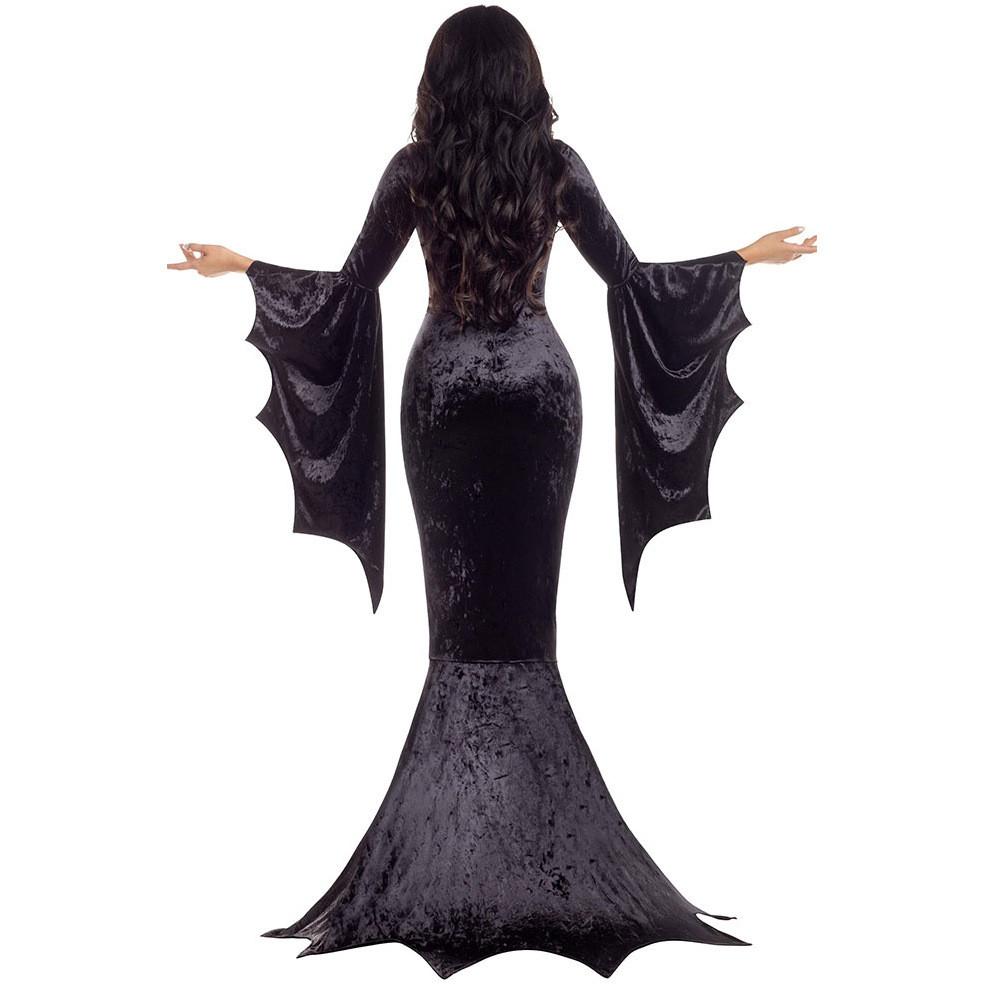 Costume da Strega Gotica in Velluto per Cosplay e Giochi di Ruolo di Halloween