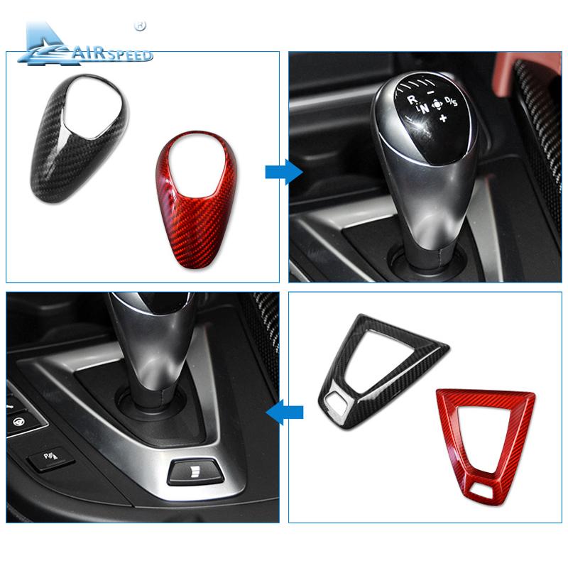 Carbon Fiber Style Gear Shift Collar for M3 F80 M4 F82 2014 2015 2016 2017 2018