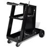 VidaXL Welding Cart with 3 Workshop Shelves Black