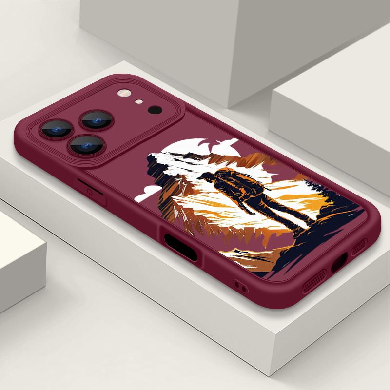 Mountain Road Print Case For iPhone 17 Pro Max Case iPhone 16 15 14 13 Pro Max 11 17e 16e Shockproof Bumper Soft Silicone Phone Cover Cases