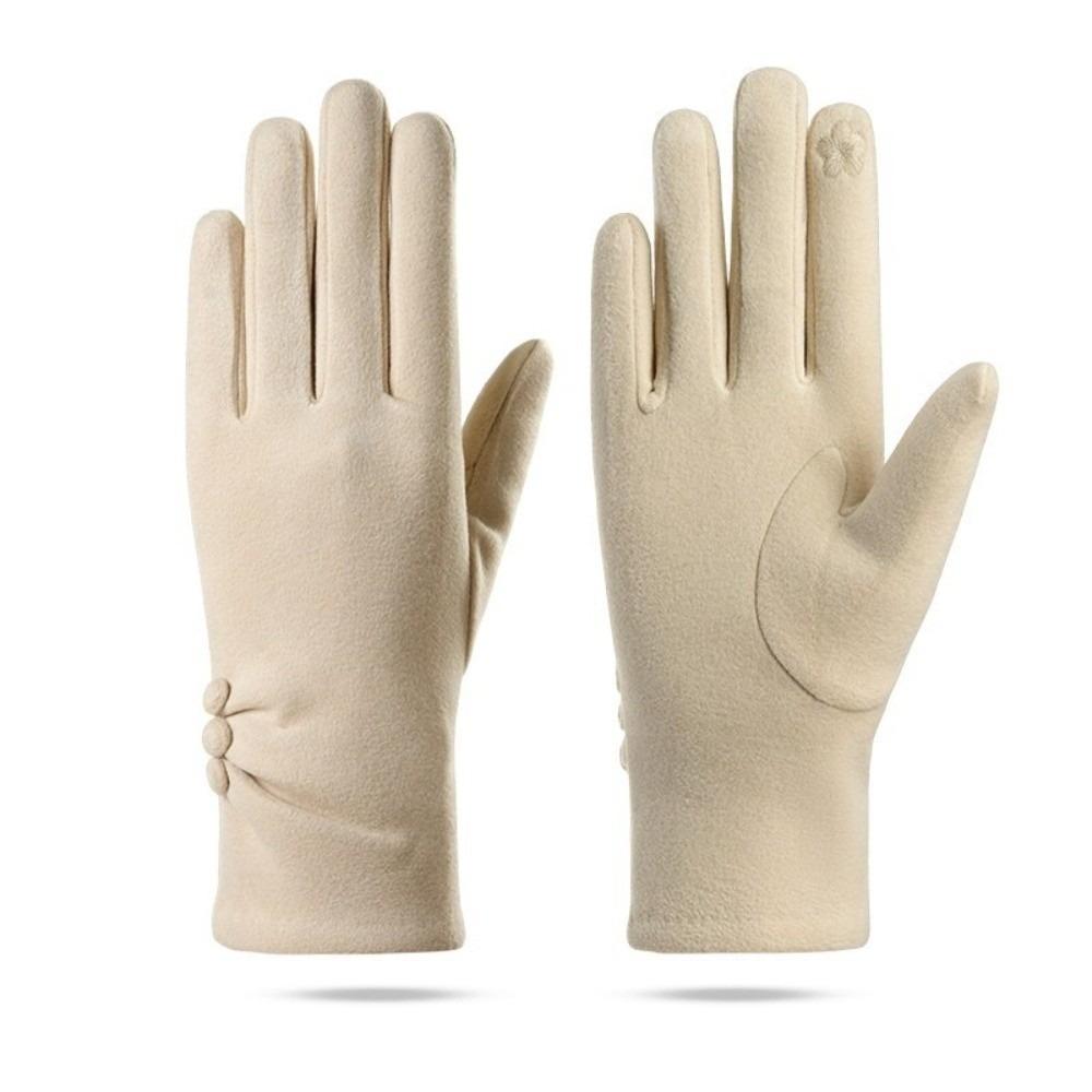 Velvet Winter Cycling Gloves Soft Suede Gloves Gift Women Mittens  Girls