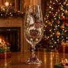 Holiday Collectible Glassware Christmas Nutcracker Champagne Glass, 350ml Hand Painted Wine Unique Home Decor Decorative Drinkware for Festive