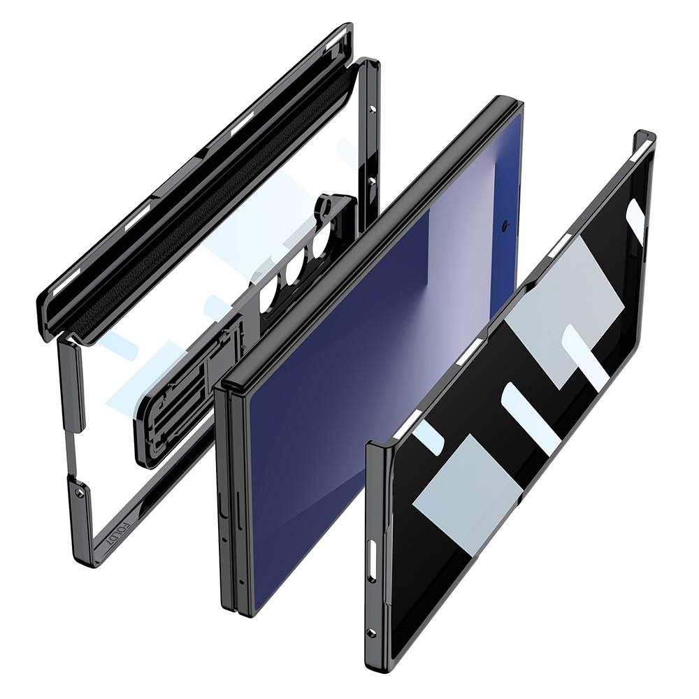 GKK For Samsung Galaxy Z Fold7 5G Case Hard PC+Privacy Tempered Glass Film Phone Cover with Kickstand