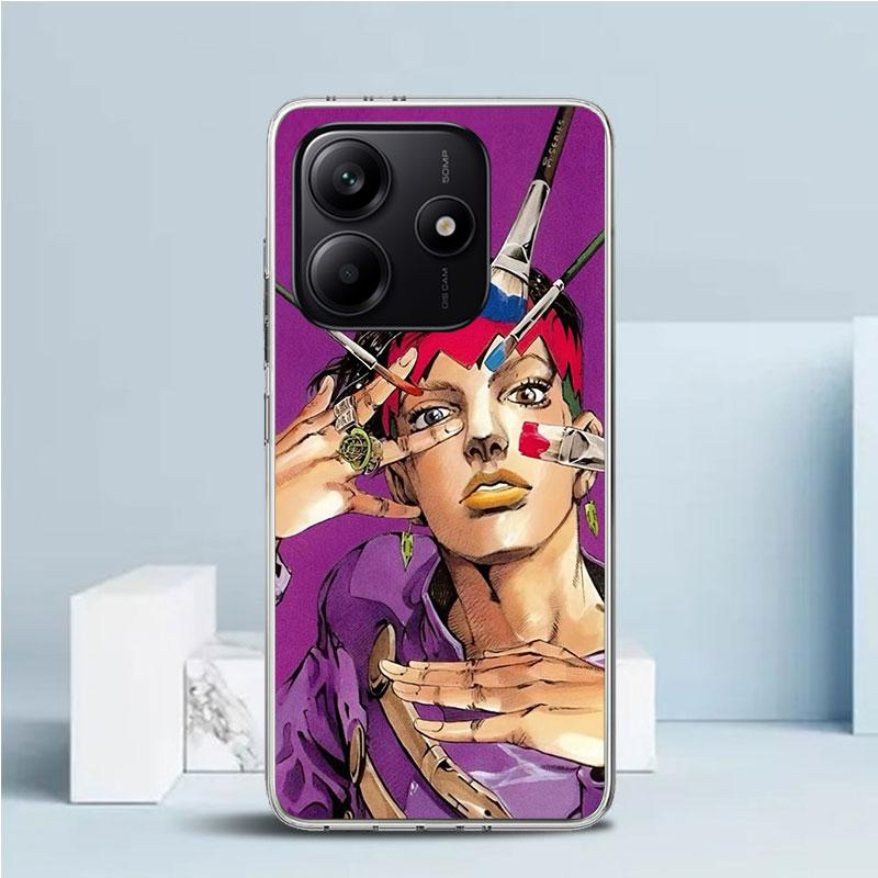 JoJo Adventure Rohan Kishibe Soft Cover for Xiaomi Redmi Note 15 14 13 12 Pro Plus Phone Case 14S 11S 11T 11E 10S 10 4G Pattern