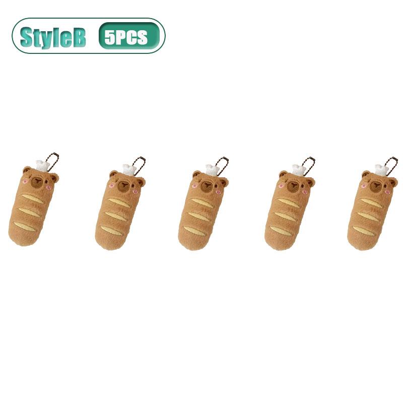1-10PCS Adorable Capybara Plushie Keyring Funny Bread Topper Anime Style Fluffy Hanging Toy Cute Food Decor For Teens