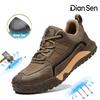 Men's Safety Boots Steel Toe Work Boots Anti-smash Anti-Puncture Work Sneakers All-Season Casual Footwear for Warehouse Work