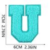Xiao Tian Colorful 7cm Chenille A-Z Alphabet Embroidered Cloth Patch for Bags