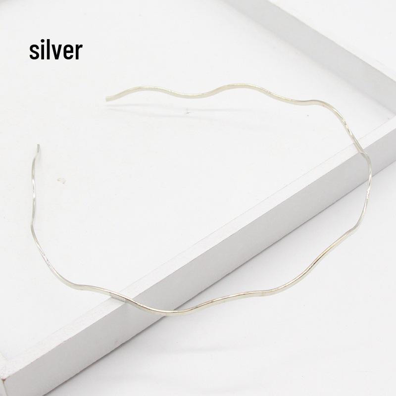 

Волнистая повязка на голову в корейском стиле - DIY украшения и аксессуары для волос 2 мм 2mm Wide серебряный