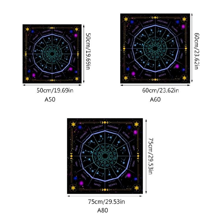 23x23In Board Game Card Magician Daily Pad Tarot Tablecloth Rune Divination Altar Tarot Patch Table Cover Table Cloth