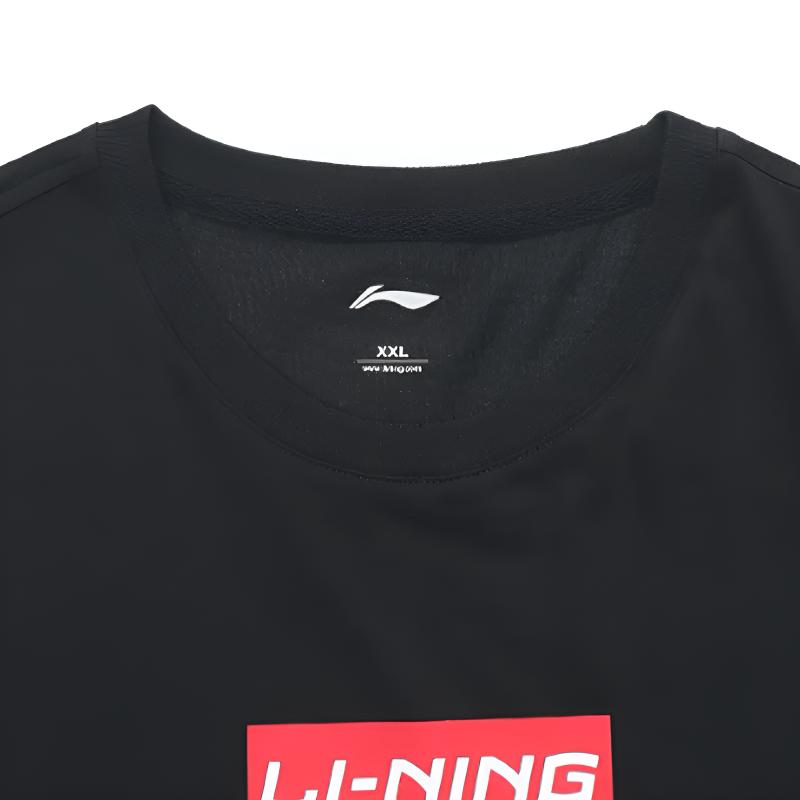 Li-Ning Letter Logo Print Solid Color Simple Comfortable Versatile Round Neck Pullover Short Sleeve T-Shirt Casual Sports Suit AHSSC17-2+AKST543-3