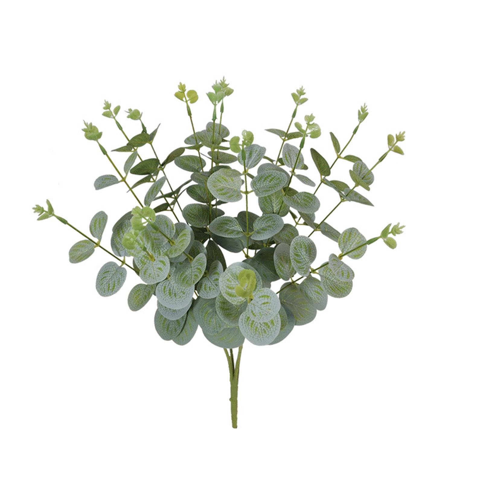 

Artificial Eucalyptuses Leaves Green Fake Plant Branch for Christmas Wedding Party Home Garden Decor DIY Wreath Flowers 3
