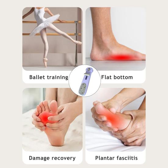 Fußgewölbetrainer zur Stärkung der Fuß- und Fußgewölbemuskeln 2-in-1 Fußgewölbedehner mit Massagegerät Tragbares Fußstützgerät für Tanz Fitness