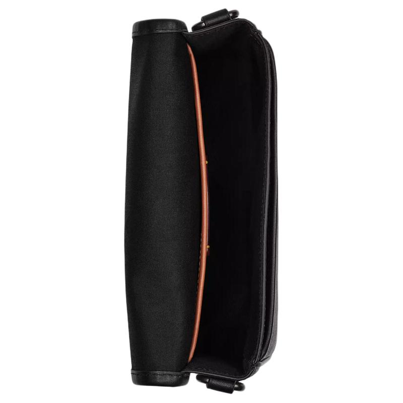 Coach Liga 19 Abnehmbarer Schultergurt Schnellverschluss Signatur-beschichtetes Canvas und feines Kalbsleder Crossbody-Tasche Klein Herren Schwarz
