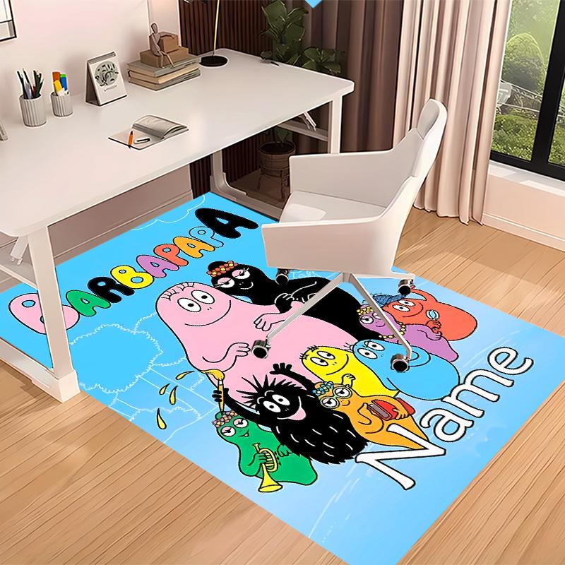 Custom personalization Barbapapa Print Area Rug - Soft, Washable Non-Slip Indoor Mat,Living Room,Home&Office Decorative Rug
