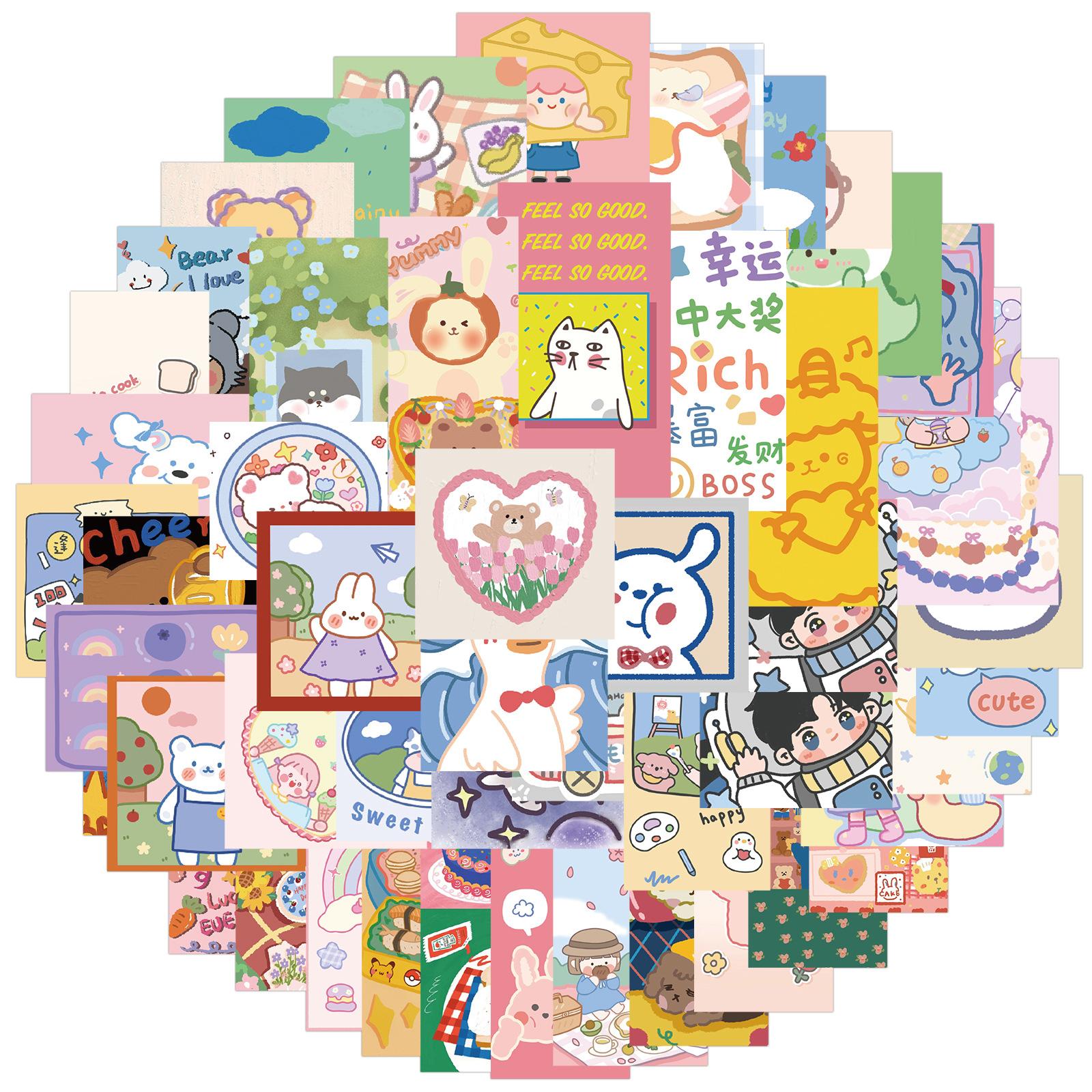 

50 Милых Мультяшных Персонажей Граффити Наклейки Персонализированное Украшение Мотоцикл Чемодан Водонепроницаемый