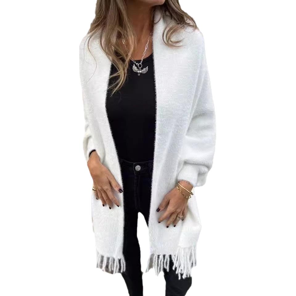 2025 Exclusive Autumn/Winter Women’s Batwing Sleeve Tassel Cardigan Shawl