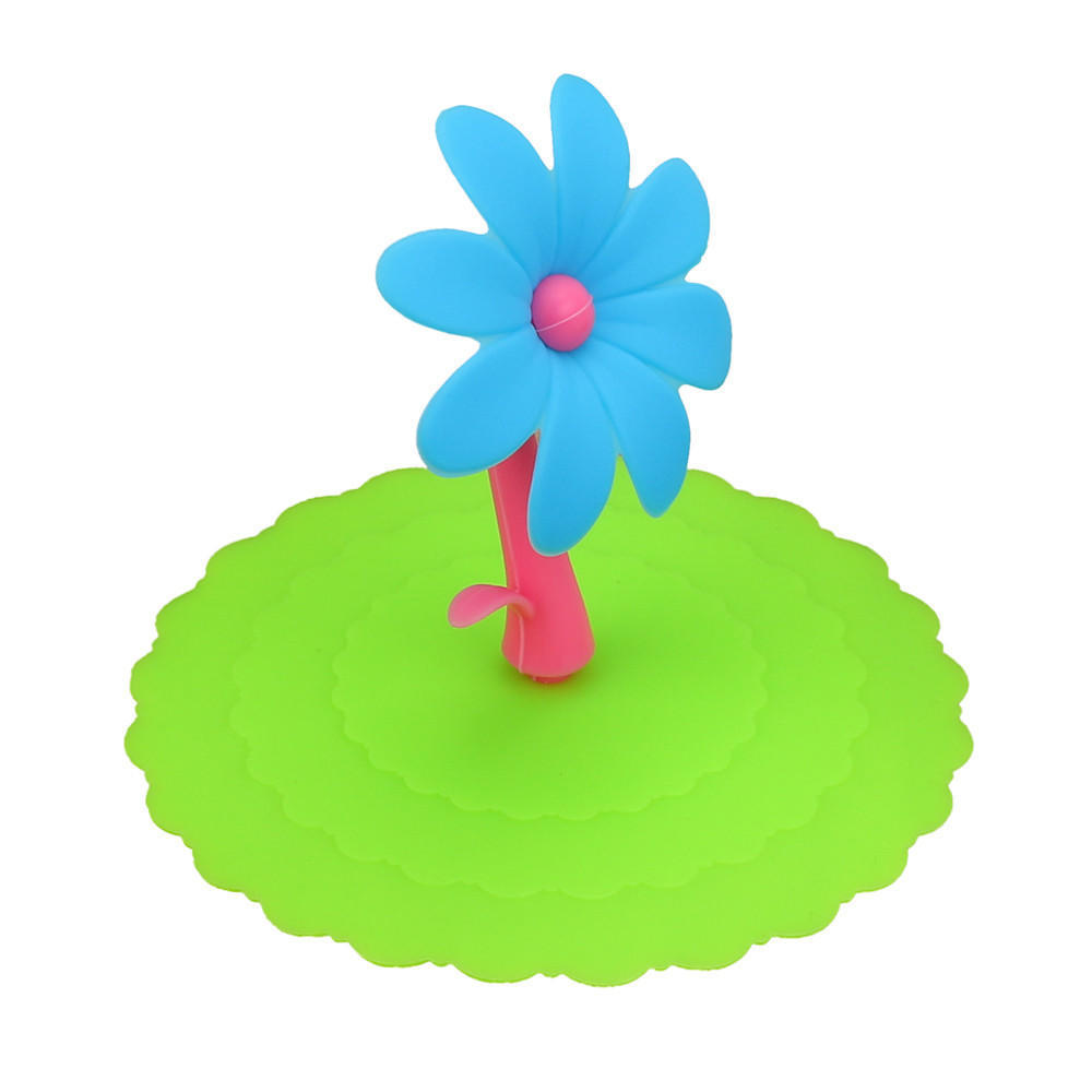 Hot Cute Sunflower Lace  Reusable Silicone Cover Cup DIY Free Splicing