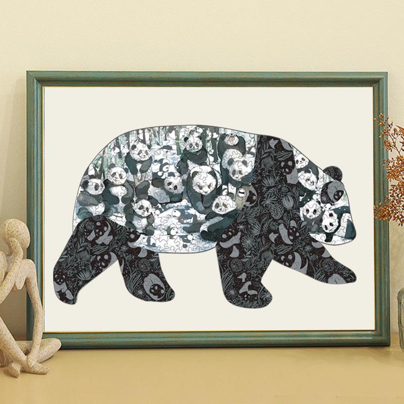 

Трансграничный образовательный пазл с животными: Скрытая панда Деревянный пазл для всех возрастов