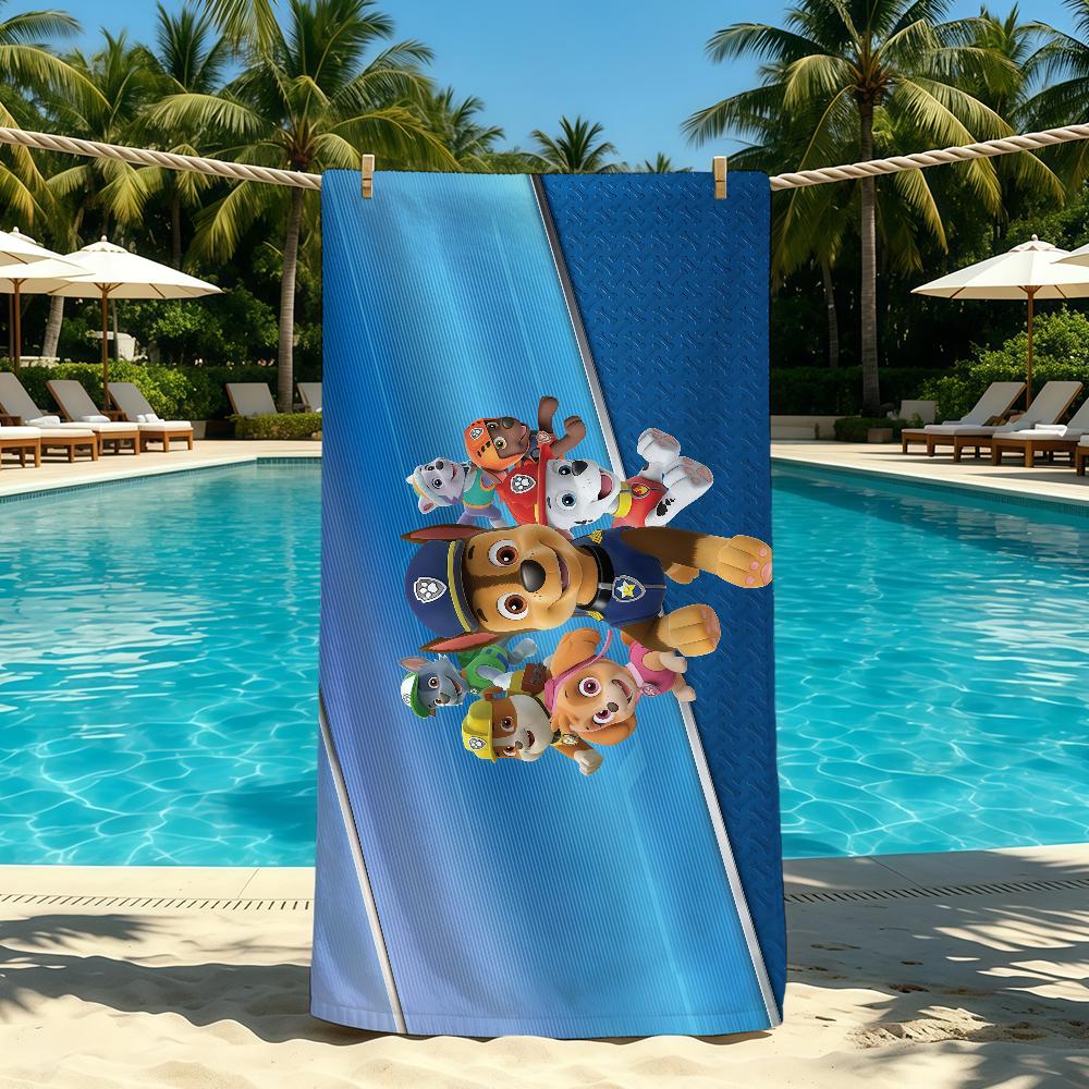 Cartoon P-PAW P-Patrol-ES Towel For Outdoor Camping Beach Towel Super Absorbent Quick-Drying Summer Towel