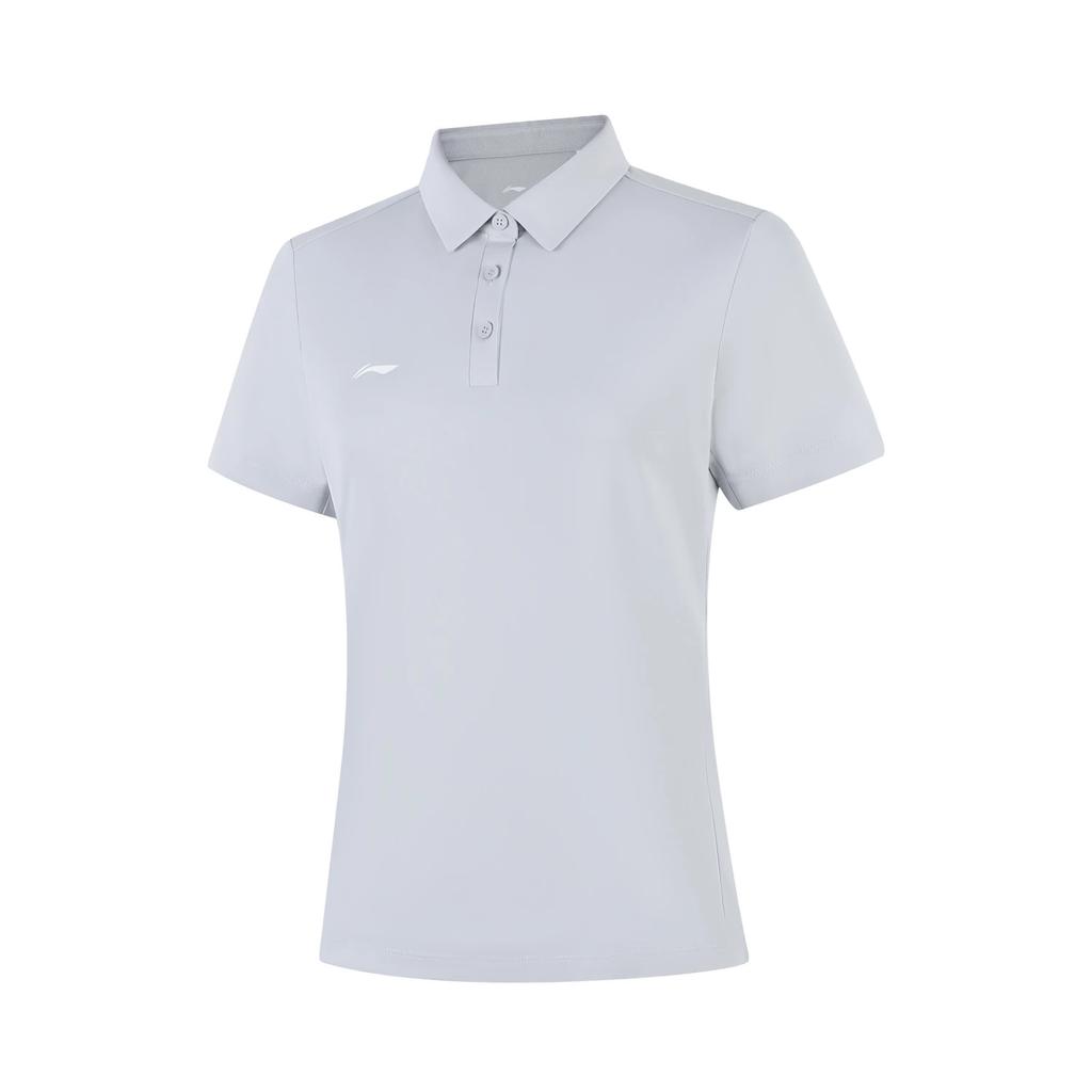 Li Ning Group Purchase Series Solid Color Soft Versatile Fashion Casual Short Sleeve Polo Shirt Women tops APLV028-11