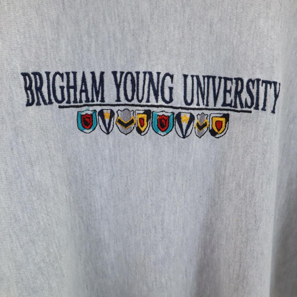 Champion 90s Old USA made embroidered tag Long sleeve Reverse weave sweat Men's Used