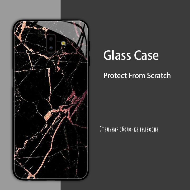 For Samsung J6 J6+ 2018 Case Cover Tempered Glass Case Hard Shockproof Coque Bumper For Samsung J4 Plus J7 2017 Protect Case